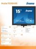 IIYAMA Monitor 15 cali T1531SR-B1S VA,RESISTIVE,HDMI,DP,VGA,IP54,2x1W